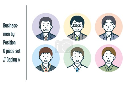 Ilustración de Este es un conjunto de ilustraciones de hombres de negocios por posición abierta. - Imagen libre de derechos