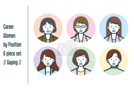 Téléchargez les illustrations : Ceci est un ensemble d'illustrations de femmes de carrière pour chaque poste béant. - en licence libre de droit