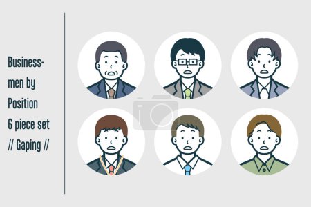 Illustration for This is a set of illustrations of businessmen by Gaping position. - Royalty Free Image