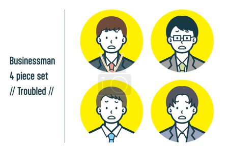 Illustration for This is a set of illustrations of Troubled businessmen. - Royalty Free Image