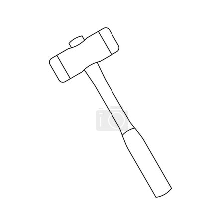 Illustration for It is an illustration of a combination hammer. - Royalty Free Image