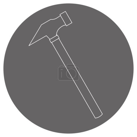 Illustration for It is an illustration of a one -sided hammer. - Royalty Free Image