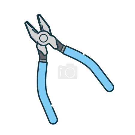 Illustration for It is an illustration of pliers. - Royalty Free Image