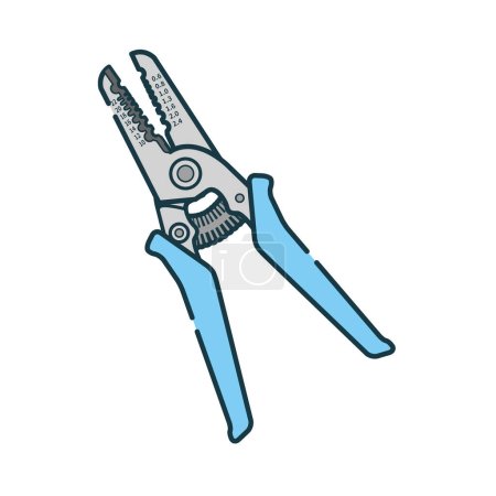 Illustration for It is an illustration of the wire stripper. - Royalty Free Image