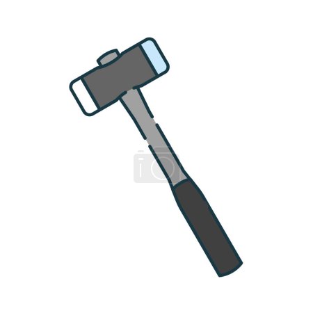 Illustration for It is an illustration of a combination hammer. - Royalty Free Image