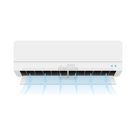 Illustration for It is an illustration of air conditioning, cooling, and dehumidification. - Royalty Free Image