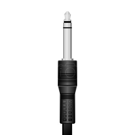 Illustration for It is an illustration of a silver 6.3mm stereo plug. - Royalty Free Image