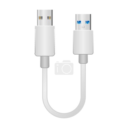 This is an illustration of USB Type-A 3.0 from white conversion cable _USB Type-A 2.0.