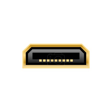 Es una ilustración del mini HDMI negro Type-C male _ do (port).