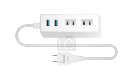 White power adapter _2 It is an illustration of a 2 -port with a 3.0 2 port.