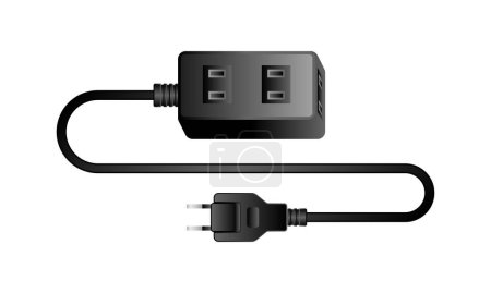 Black power adapter _2 Illustration of mouth.
