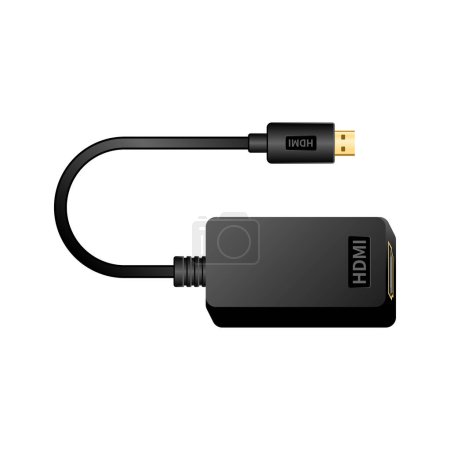 It is an illustration of video conversion converter _microhdmi_hdmi.