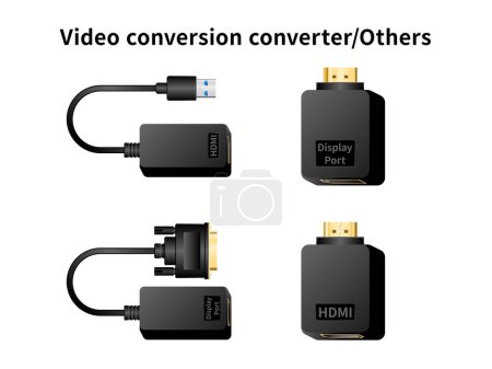 Video conversion converter/Other illustration set.
