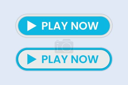 Play now buttons vector illustration