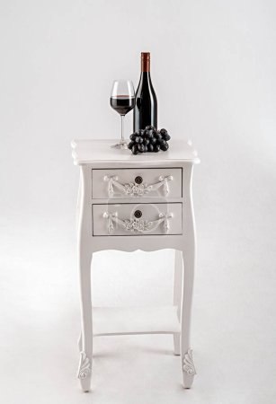 Photo for Photography of red wine, wineglass, bottle, cabernet, merlot, winery, retro, vintage, elegance - Royalty Free Image