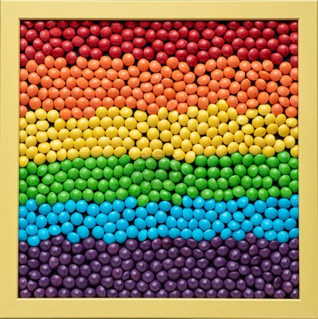 Foto de Fotografía abstracta de un arco iris, dulces, color de la bandera del orgullo - Imagen libre de derechos