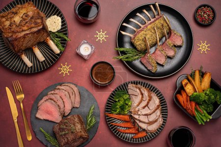 Foto de Fotografía de alimentos de carne asada, cordero, filete, carne, solomillo, bistec, bistec, mesa, cena - Imagen libre de derechos