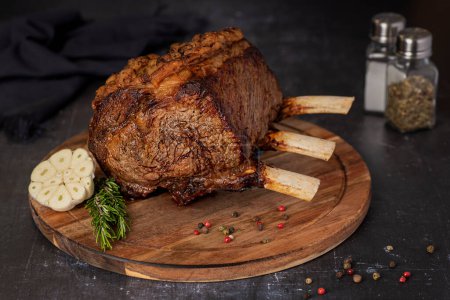 Photo for Food photography of roasted beef, steak, beefsteak, butchery, meat - Royalty Free Image