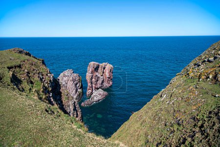 Photo for Landscape photography of North Sea coast, serenity, scenery, panorama, rock, stone, rocky - Royalty Free Image