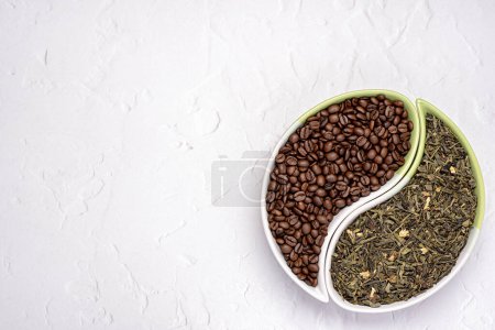 Photo for Blank photography of coffee; green tea; herb; bean; choice; choose; herbal; caffeine; dry; natural; drink; petal; beverage; texture - Royalty Free Image