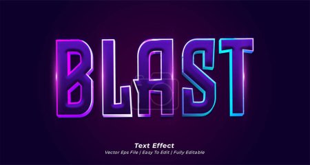 Blast text effect editable 3d text style
