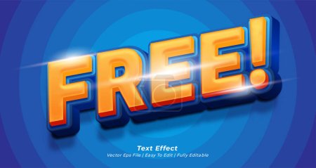Ilustración de Efecto de texto libre editable estilo de texto 3d - Imagen libre de derechos