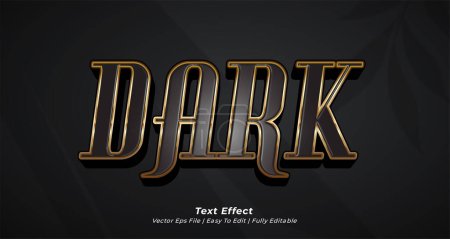 Ilustración de Efecto de texto oscuro editable estilo de texto 3d - Imagen libre de derechos