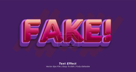 Ilustración de Falso efecto de texto en negrita editable estilo de texto 3d - Imagen libre de derechos