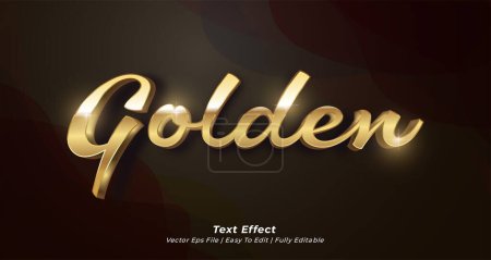 Ilustración de Efecto de texto dorado editable estilo de texto 3d - Imagen libre de derechos