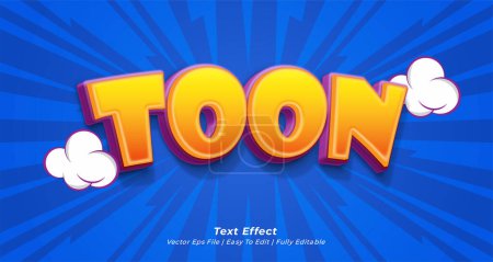 Ilustración de Toon efecto de texto cómico editable estilo de texto 3d - Imagen libre de derechos