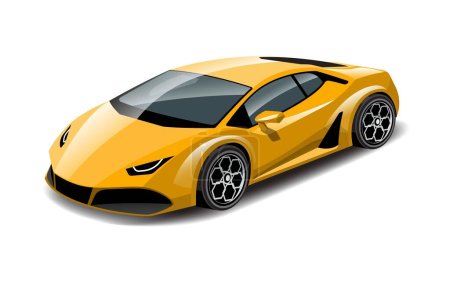 Photo for Sports car in a White background vector, Illustration - Royalty Free Image