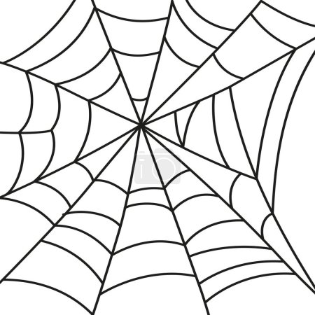 Illustration for Vector illustration of spider web isolated on white background - Royalty Free Image