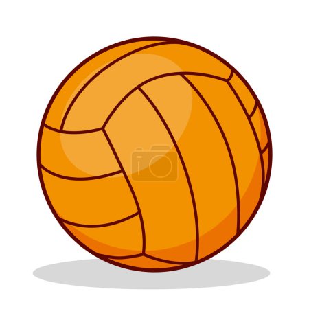 Ilustración de Ilustración vectorial de una pelota de voleibol aislada sobre un fondo blanco - Imagen libre de derechos