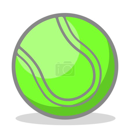 Ilustración de Ilustración vectorial de una pelota de tenis gigante aislada sobre un fondo blanco - Imagen libre de derechos