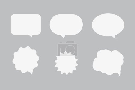 Illustration for Paper speech bubbles collection pack. - Royalty Free Image