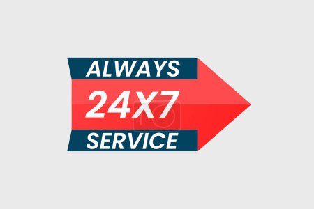 Illustration for Always 24x7 service vector - Royalty Free Image