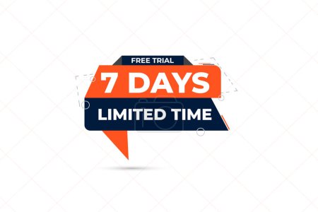 Free trial 7 days limited time offer vector