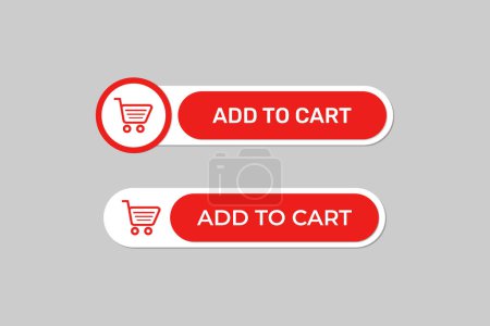 Illustration for Add to cart button design. - Royalty Free Image