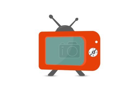 Illustration for Retro television with vector design. - Royalty Free Image