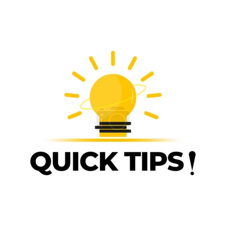 Illustration for Quick Tips and solution icon Modern illustration design. - Royalty Free Image
