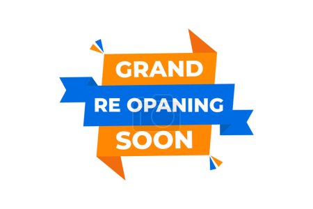 Illustration for Grand Re-opening soon theme design vector - Royalty Free Image