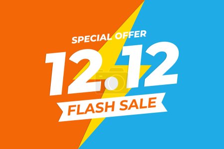 12.12 Flash-Verkauf Rabatt Banner Design.