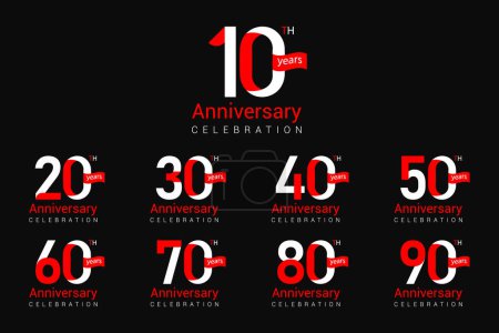 Illustration for Anniversary Celebration creative number vector design. - Royalty Free Image