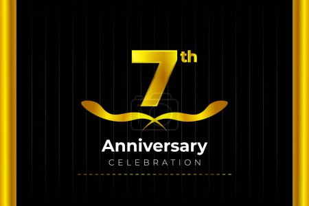 7th Anniversary Celebration design with creative background concept.