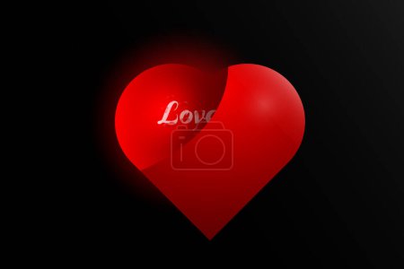 Illustration for Love or Heart symbol vector. - Royalty Free Image
