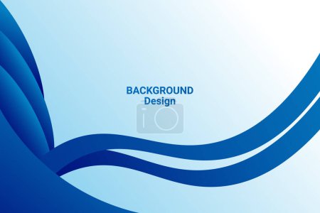 Téléchargez les illustrations : Vecteur vague bleue Design moderne de fond élégant - en licence libre de droit