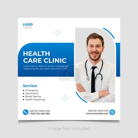 Gesundheitspflege Social Media Post für Web Promotion Template Design