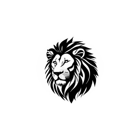Illustration for Lion head logo design vector - Royalty Free Image