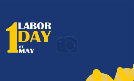 Photo for Greeting card for Labor Day or International Workers' Day with set of tools - Royalty Free Image