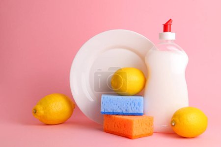 Téléchargez les photos : Détergent pour laver la vaisselle, le nettoyage, les travaux ménagers - en image libre de droit